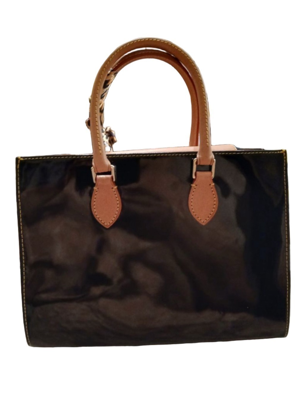 Dooney & Bourke Patent Leather Janine Satchel/ Crossbody - Picture 3 of 16